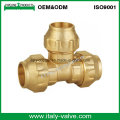 ISO9001 Certified Top Latão Compressão End T para PE Pipe (IC-7013)